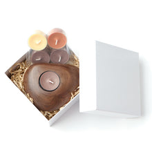 Load image into Gallery viewer, Black Walnut Wood Pebble Candle Holder
